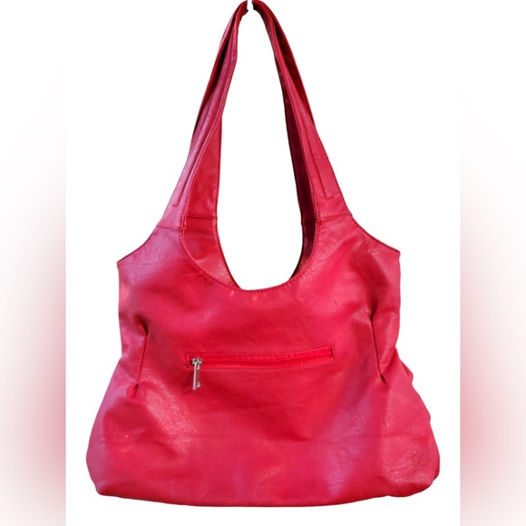 Nwot Red Purse w/ Ruffle detail - Picture 2 of 15